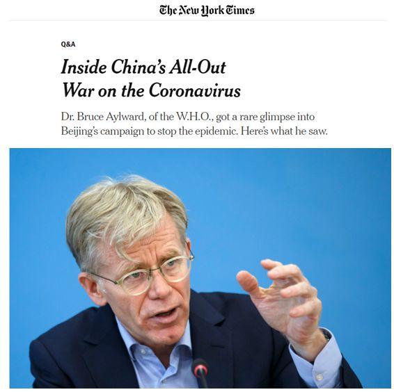《纽约时报》问世卫专家：中国能这么做，难道不是因为专制？