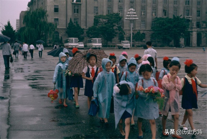 1978年朝鲜平壤中小学生学习生活老照片