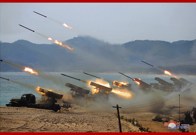 罕见！金正恩视察朝鲜人民军炮兵射击比赛