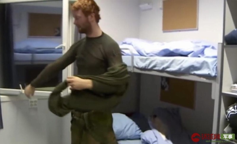 挪威军队男女混住宿舍内部曝光 男女士兵一起叠被