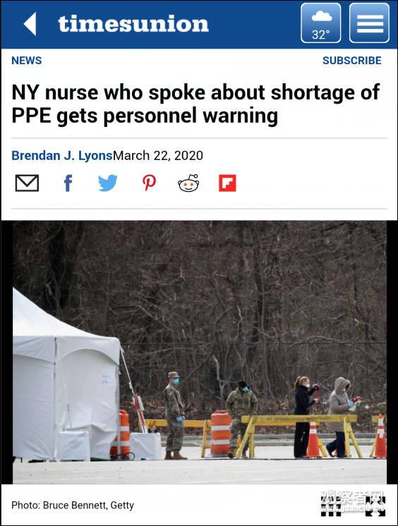 纽约州护士向媒体“吹哨”后，被上级“警告”
