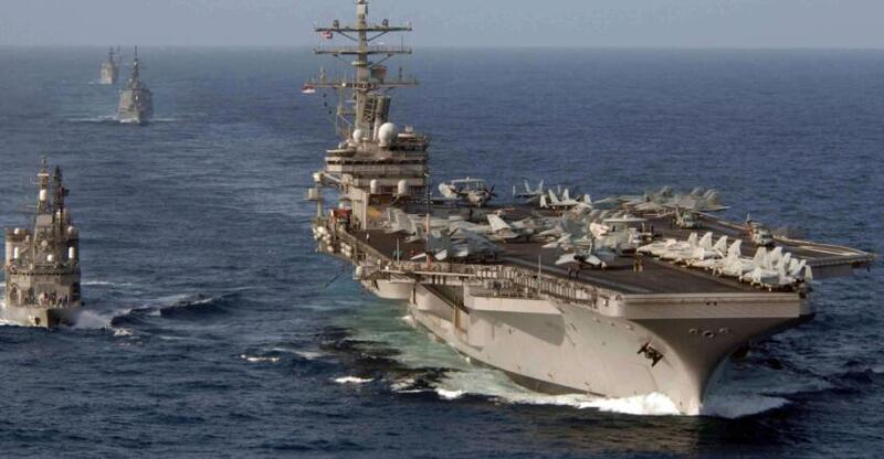 中国要警惕！美军航母战斗群正在南海演练新战法