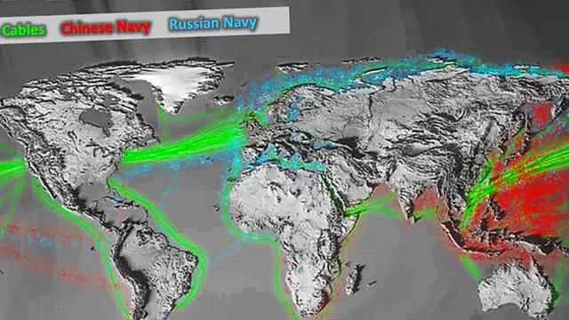 美展示中俄海军活动地图，俄在美门口行动密集，对中国有新评价