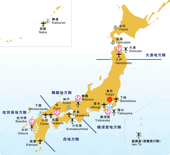 日本军港分布图图片