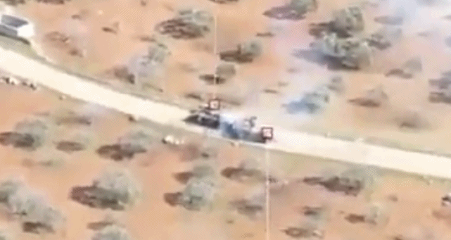 游戏情节在叙利亚战场真实上演：坦克与装甲车贴身缠斗