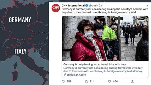 CNN报道欧洲疫情现事实错误 网友嘲讽：回学校重学