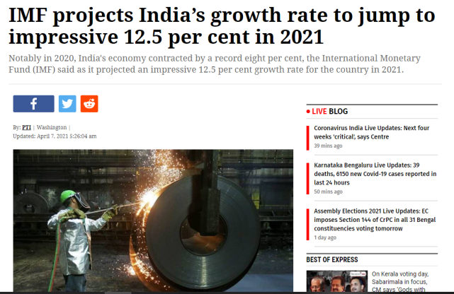 看到这个数字之后 印度媒体开始狂喜炫耀：我们比中国高了